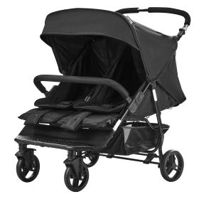 VEVOR Double Stroller Side x Side Foldable Lightweight Twin Stroller Black