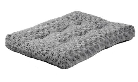 Dog Plush Bed Comfortable Crate Bed Washable Bed Kennel Pad Fit for Pet Cage (Color: gray, size: XS)