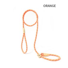 Dog Rope Pet Pulling Rope Puppy Strap Traction Rope Heavy Duty Belt Large Dog Leash Dog Collar Strap Dog Training Pet Harness Hands-Free Leash For Sma (Color: Orange, size: 1.5x0.6)